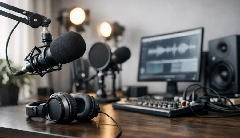 Estudio profesional para grabar podcast sin fallas